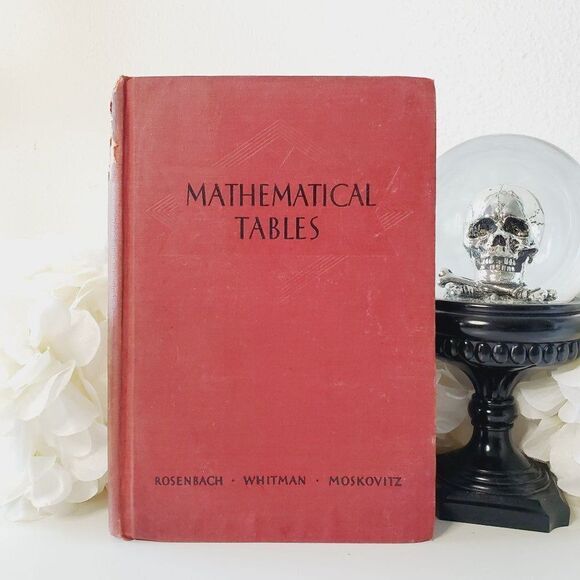 Vintage 40s Mathematical Tables Joseph B. Rosenbach Hardcover - Picture 2 of 13